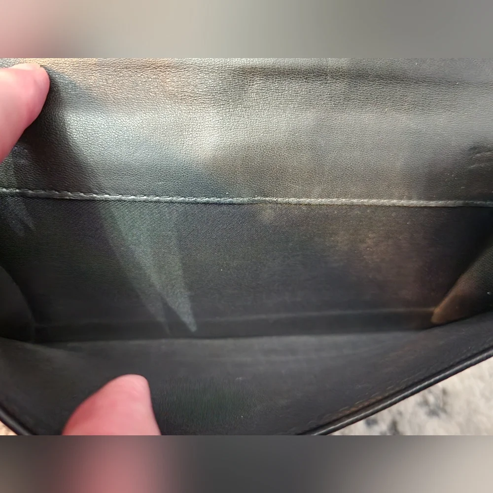 Dior Saddle Long Wallet - Black Leather